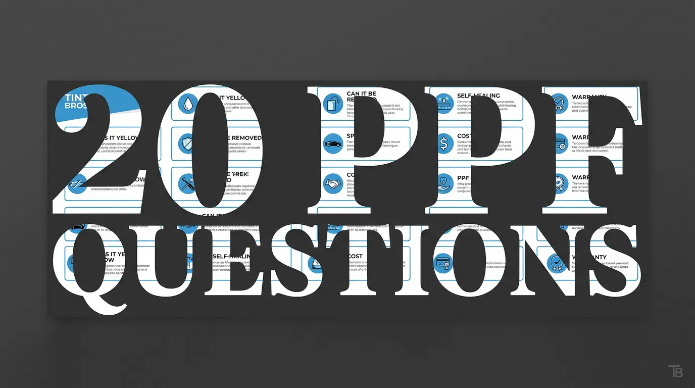 Tint Bros Adelaide PPF FAQ guide answering 20 common paint protection film questions for Adelaide drivers